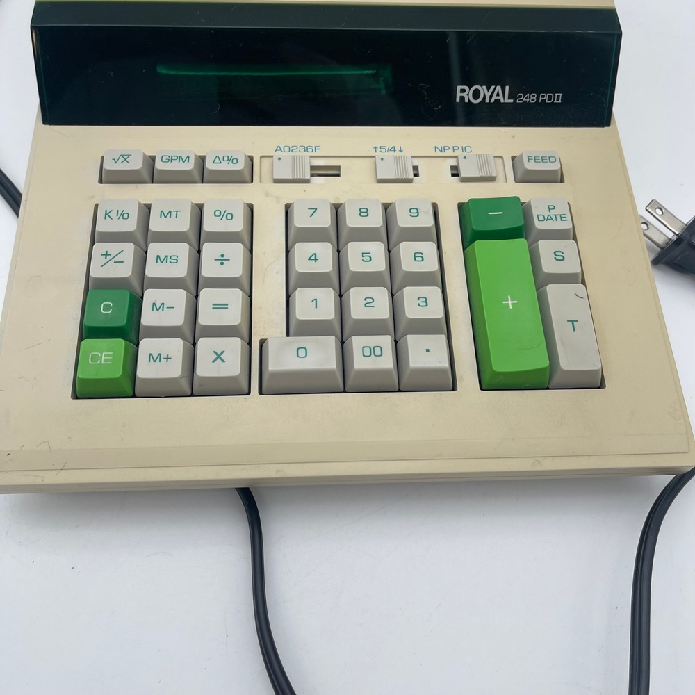 Royal 248PDII Electronic Printing Calculator Two-Color Desktop Adding Machine - Picture 2 of 10